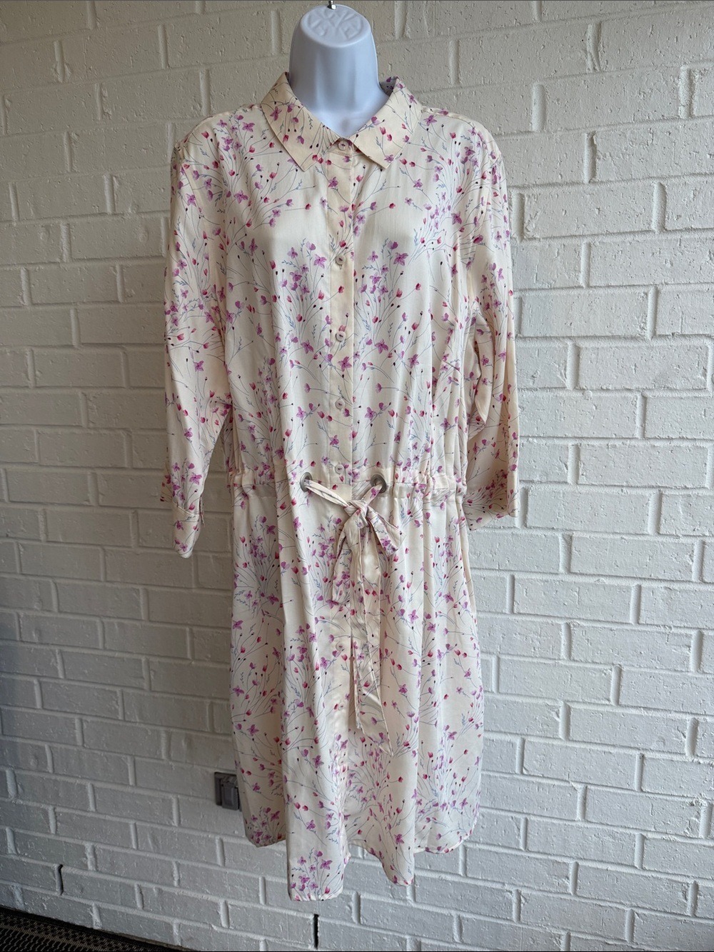 Foxcroft NWT Women’s size 22W Nicolette 3/4 sleeve Breezy Orchid Bouquet Dress